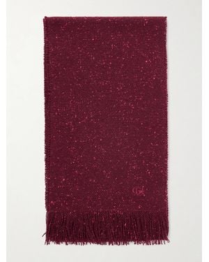 Gabriela Hearst Illumina Fringed Wool And Cashmere-Blend Scarf - Purple