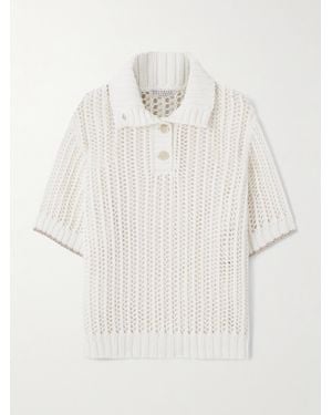 Brunello Cucinelli Polohemd Aus Baumwolle - Weiß