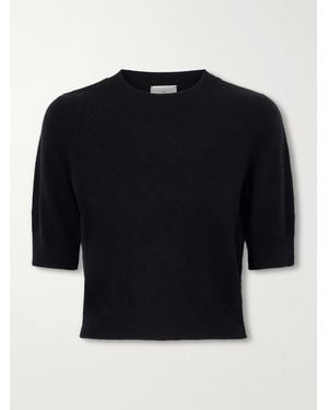 LeKasha Chypre Cropped Organic Cashmere Jumper - Black