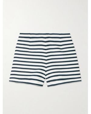Faithfull the Brand Lila Striped Linen Shorts - Blue