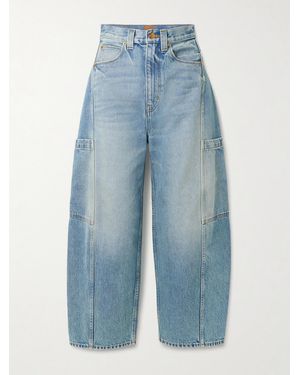 Jamie Haller The Crop Painter Cropped Mid-Rise Wide-Leg Jeans - Blue