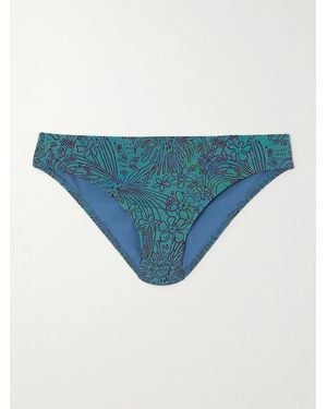 Ulla Johnson Dani Printed Bikini Briefs - Blue