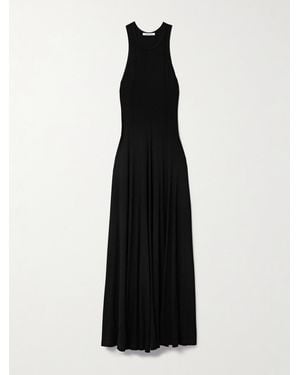 Peter Do Paneled Stretch-Jersey Maxi Dress - Black