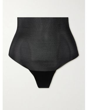 Commando Featherlight Control Stretch-Jersey Thong - Schwarz