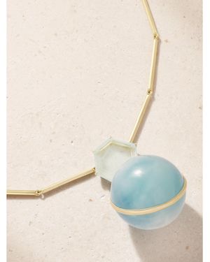 Marisa Klass 18-Karat And Aquamarine Necklace - Natural