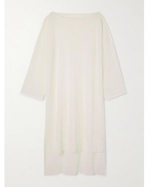 Alaïa Linen And Silk-Blend Kaftan - White