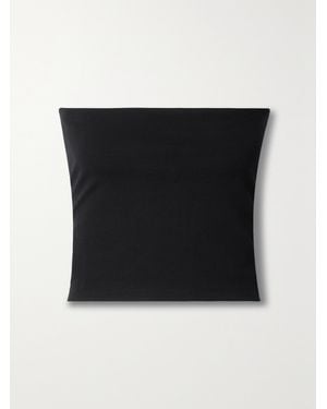 Leset Rio Strapless Cropped Stretch-Ponte Top - Black