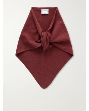 Brunello Cucinelli Bead-Embellished Cashmere Scarf - Red