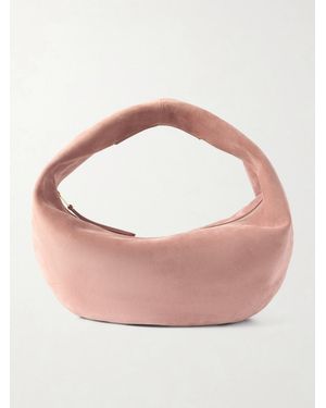 KHAITE Olivia Medium Suede Tote - Pink