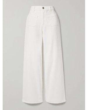 La Ligne Isadora Cotton-Blend Corduroy Wide-Leg Pants - White