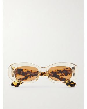 Jacques Marie Mage Ann Oval-Frame Tortoiseshell Acetate Sunglasses - Natural
