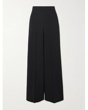 JOSEPH Alane Pleated Cady Wide-Leg Pants - Black