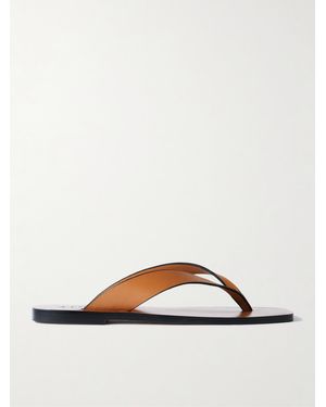 A.Emery Kinto Leather Flip Flops - Brown