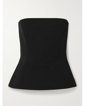 Jean Paul Gaultier Strapless Panelled Twill Bustier Top - Black