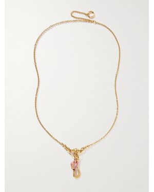 Chloé Tone And Enamel Necklace - White