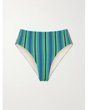 ALÉMAIS Margo Striped Bikini Brief - Blue