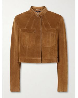 Tom Ford Cropped Suede Jacket - Brown