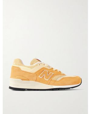 New Balance 997 Sneakers Aus Veloursleder Mit Mesh- Und Lederbesätzen - Natur