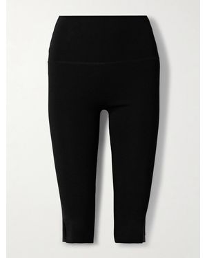 STAUD Santino Cropped Knitted Leggings - Black