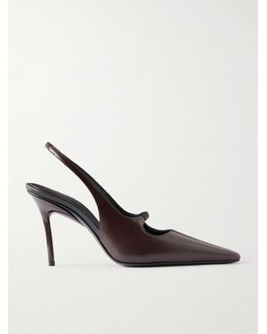 Alaïa Drop 90 Slingback Court Shoes - Brown