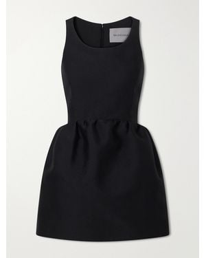 Balenciaga Wool And Silk-Blend Mini Dress - Black