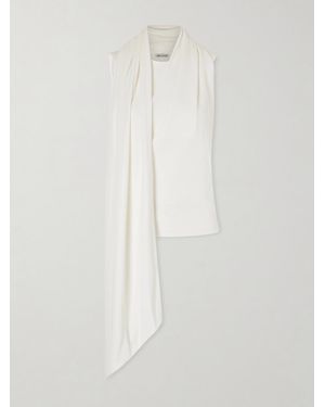 Ami Paris Oberteil Aus Jersey Mit Schaldetail - Weiß