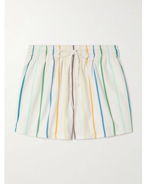 Marrakshi Life Striped Cotton-Blend Shorts - White