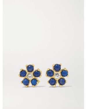 Jennifer Meyer 18-Karat, Lapis Lazuli And Diamond Earrings - Blue