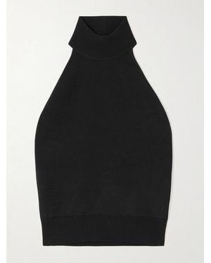 Givenchy Cropped Jersey Halterneck Top - Black