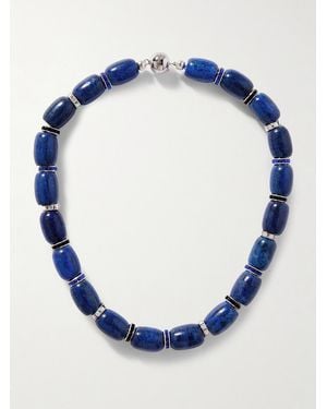 Julietta Collier En Plaqué Rhodium, Lapis-Lazuli, Cristaux Et Émail Donna - Bleu