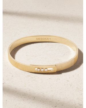 Messika Move Noa Ciselé 14-Karat Diamond Bangle - Neutre