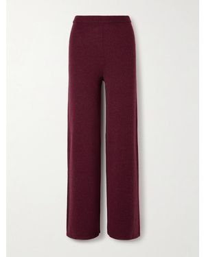 The Elder Statesman Juniper Cashmere Wide-Leg Trousers - Purple