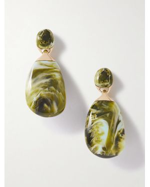 Dinosaur Designs River Rock Large-Tone Resin Earrings - Metallic
