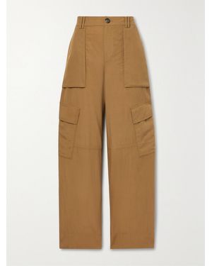 Vince Tencel Lyocell Wide-Leg Cargo Trousers - Natural
