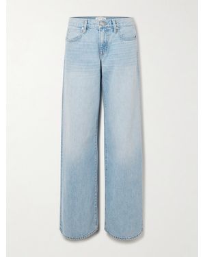 SLVRLAKE Denim Mica Low-Rise Wide-Leg Jeans - Blue
