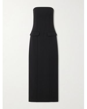 TOTEME Strapless Crepe Maxi Dress - Black