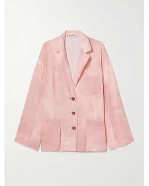 Acne Studios Oversized Satin-Twill Blazer - Pink