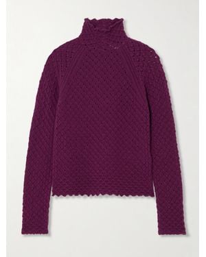 Chloé Stehkragenpullover Aus Einer Woll-Kaschmirmischung - Lila