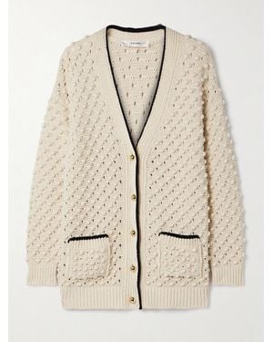 FRAME The Bauble Cardigan Aus Strukturiertem Baumwollstrick - Natur