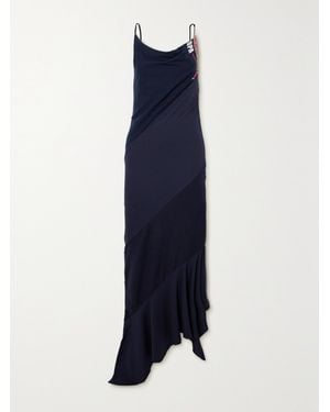 Conner Ives Kleid Aus Recyceltem Baumwoll-Jersey Mit Prints - Blau