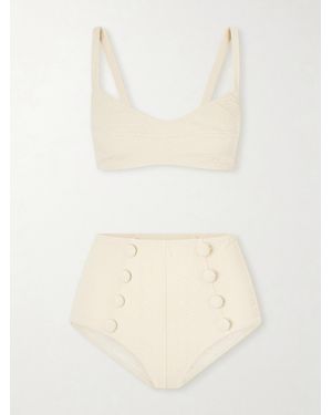 Lisa Marie Fernandez Seersucker Bikini - Natural