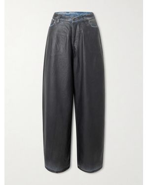 Acne Studios 2023 Coated Wide-Leg Jeans - Gray