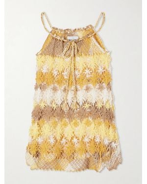Miguelina Eloisa Cotton Lace Coverup - Yellow