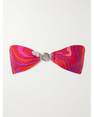 Emilio Pucci Bedrucktes Bandeau-Bikini-Oberteil - Rot