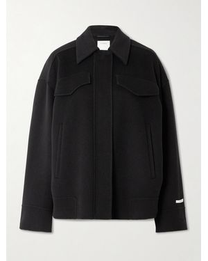 Sportmax Cantore Jacke Aus Wollfilz Mit Gürtel - Schwarz