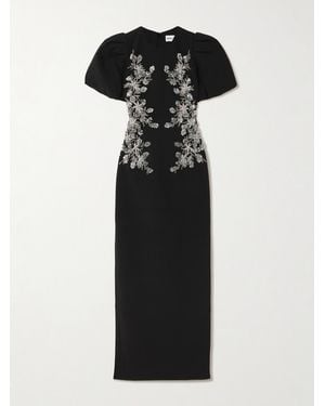 Rebecca Vallance Zephyr Embellished Crepe Gown - Black
