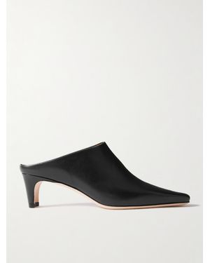 STAUD Wally Leather Mules - Black