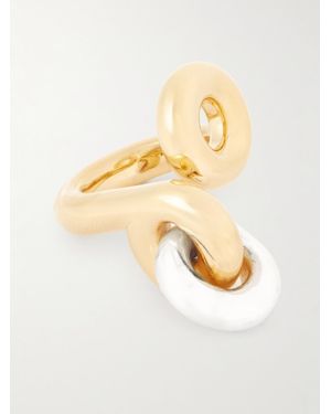 Uncommon Matters Bague En Vermeil Et Argent Knot Lock Loop - Blanc