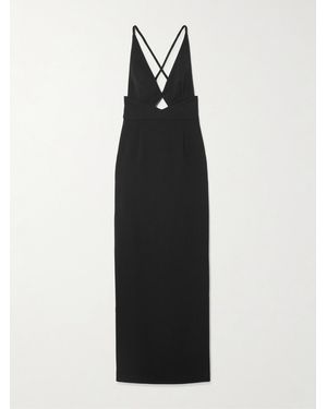 Solace London Milly Cutout Crepe Gown - Black