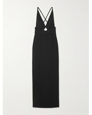 Solace London Milly Cutout Crepe Gown - Black